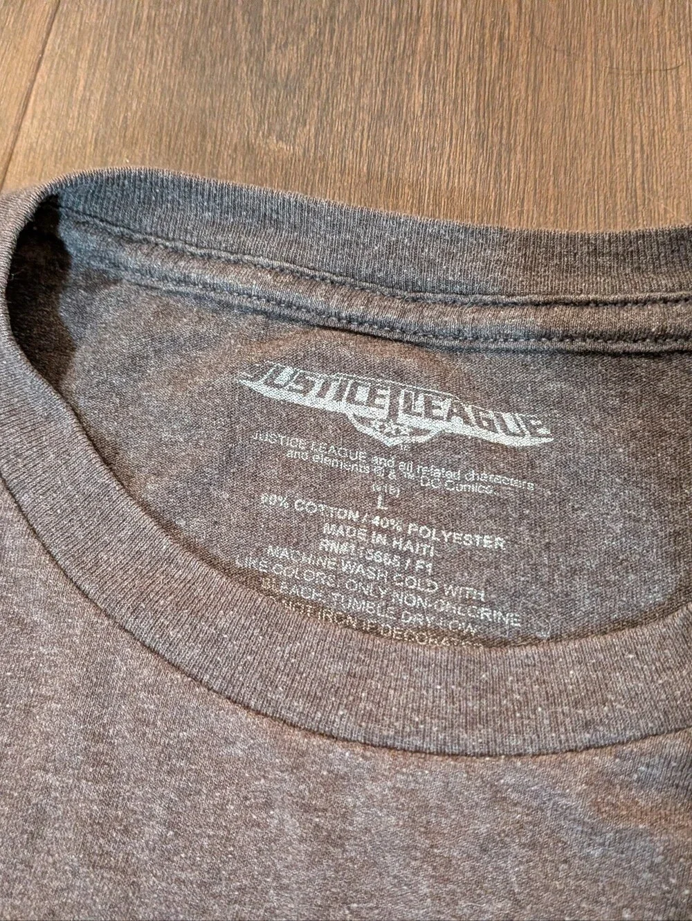 Justice League sz. L grey logo t-shirt